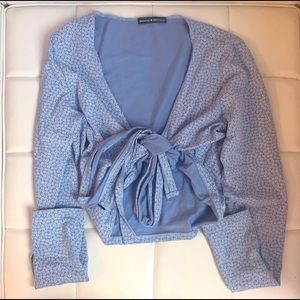 Brandy Melville Floral Wrap Top